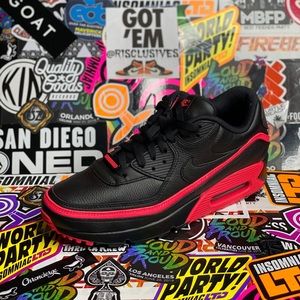 NIKE X UNDEFEATED AIR MAX 90 - SOLAR RED - HYPE